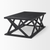 48" Black Solid Wood Geo Frame Coffee Table - 880016743487