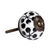 Set of Eight Black And White Ceramic And Metal Drawer Pull Knobs - 606114974888
