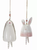Bunny/Hedgehog Bell (Set of 4) 4.75"H, 7"H Stoneware - 746427783965