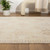 2' X 5' Beige Abstract Washable Non Skid Area Rug - 606114793830