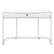 47" White and Silver Wood and Metal Sled Computer Desk - 608219269678