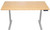 Gray and Natural Bamboo 52" Dual Motor Electric Office Adjustable Computer Desk - 808230003675
