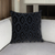 22" Black and Blue Ogee Cotton Throw Pillow with Embroidery and Applique - 608219292904