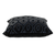 22" Black and Blue Ogee Cotton Throw Pillow with Embroidery and Applique - 608219292904