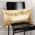 Homeroots Home Decor Gold Foil Etched Pattern Lumbar Pillow, Gold, 26 x 14 Inches