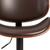Set of Two Brown and Black Faux Leather Wood And Aluminum Adjustable Height Swivel Bar Chairs - 880024785950