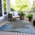 9' X 12' Denim Blue And Gray Abstract Washable Indoor Outdoor Area Rug - 880016601169