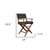 23" Black and Natural Wood Solid Wood Indoor Outdoor Director Chair with Black Cushion - 606114762898