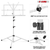 Music Stand For Sheet Music Portable Tripod Adjustable Folding Note Holder With Light  - 810144132655