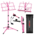 Music Stand For Sheet Music Portable Tripod Adjustable Folding Note Holder With Light  - 810144132679