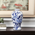 Floral Chinoiserie Round Porcelain Table Vase - 880016468298