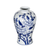 Floral Chinoiserie Round Porcelain Table Vase - 880016468298