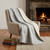 50" X 70" Silver And Blue Geometric Polyester Woven Plush Throw Blanket - 880024505312