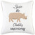 Homeroots Home Decor White Beige Chubby Unicorn Throw Pillow, White Beige, 20 x 20 Inches