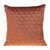 20" Burnt Orange Quilted Honeycomb Velvet Throw Pillow