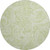 8' Artichoke Green And Ivory Paisley Washable Round Rug With UV Protection - 880024517599
