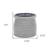 Ceramic 51 Ounce Striped Round Distressed Pot Planter - 880024701387