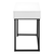 42" White and Black Wood and Metal Sled Computer Desk - 608219163129