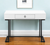 42" White and Black Wood and Metal Sled Computer Desk - 608219163129