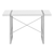 49" White and Gray Computer Desk - 606114856399