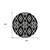 8' Black And Ivory Round Trellis Washable Indoor Outdoor Area Rug - 608219198954