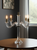 20" Clear Silver And Gold Crystal Tabletop Candelabra Candle Holder - 880016400342