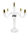 20" Clear Silver And Gold Crystal Tabletop Candelabra Candle Holder - 880016400342