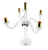 20" Clear Silver And Gold Crystal Tabletop Candelabra Candle Holder - 880016400342