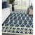 9' X 13' Blue And Ivory Wool Argyle Hand Hooked Area Rug - 880016580020