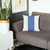 Homeroots Home Decor 18" x 18" Grey and Blue Geometric Zippered Handmade Polyester Throw Pillow Cover