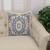Homeroots Home Decor Boho Garland Beige and Navy Blue Decorative Accent Pillow