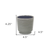 Ceramic 23 Ounce Striped Round Distressed Pot Planter - 880016847710