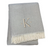 Herringbone Cotton Blend K Initial Throw Blanket with Tassels Embroidery - 880016806496