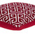 20" X 7" X 20" Transitional Red And White Cotton Pillow Cover With Poly Insert
