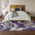 9' X 12' Purple Ivory And Gray Abstract Washable Area Rug With UV Protection - 880024764511