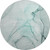 8' Teal And Ivory Abstract Washable Round Rug With UV Protection - 880024722689