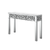 47" Silver Mirrored Glass Faux Crystal Bling Console Table - 608219285180