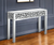 47" Silver Mirrored Glass Faux Crystal Bling Console Table - 608219285180