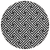 8' Black And Ivory Round Geometric Washable Indoor Outdoor Area Rug - 608219133023