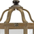 Set of Two Natural and Brown Wood and Metal Geometric Floor Lantern Candle Holders - 608219394615