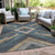 Geometric Washable Indoor Outdoor Area Rug