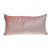 Homeroots Home Decor Pink Quilted Diamonds Velvet Solid Color Lumbar Pillow, 12 x 24 x 4 Inches