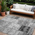 10' X 14' Gray Patchwork Washable Non Skid Indoor Outdoor Area Rug