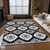 10' X 14' Black And Ivory Medallion Washable Indoor Outdoor Area Rug - 608219156152