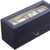 Faux Leather And Glass Four Section Watch Box With Metal Accents - 880016556414