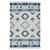 2' X 3' Sky Blue Gray And Black Wool Tribal Flatweave Handmade Area Rug With Fringe - 880016659399