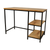 42" Natural and Black Solid Wood and Metal Computer Desk - 608219177652