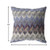 18” Blue Gray Hatch Zippered Suede Throw Pillow