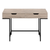47" Taupe and Black Wood and Metal H-Shape Computer Desk With Two Drawers - 608219190293