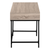 47" Taupe and Black Wood and Metal H-Shape Computer Desk With Two Drawers - 608219190293